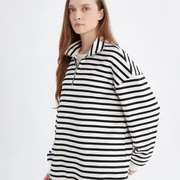 DeFacto Striped Sweatshirt-image-24