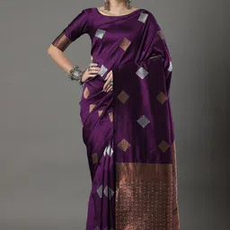 SHOP DROP Woven Design Pure Silk Banarasi Saree-image-54