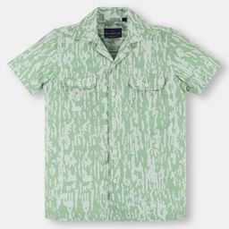 Infinity Boys Cuban Collar Short Sleeves Pure Cotton Tailored Fit Abstract Printed Shirt-image-81