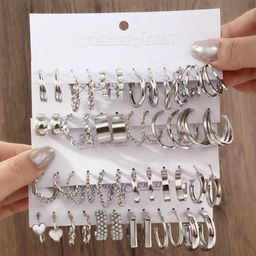 TheVineGirl Silver-Plated Hoop Earrings-image-46