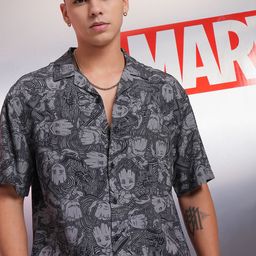 HIGHLANDER Marvel Men Groot Printed Relaxed Shirt-image-11
