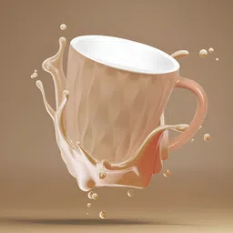 Larah by BOROSIL Peach-Coloured & White Solid Opalware Glossy Mugs Set of Cups and Mugs image 2