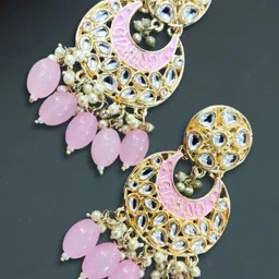 Anouk Women Pink Meenakari Drop Earrings-picture-32