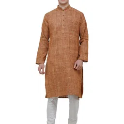 Exotic India Men Pure Handspun Charkha Cotton Kurta Pajama-image-69