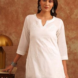 JAYPORE Scoop Neck Embroidered Tunic-image-76