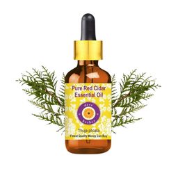 Deve Herbes Pure Red Cidar Essential Oil With Glass Dropper Steam Distilled- 50 ml-6