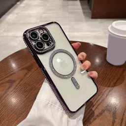 Luxury Kase LK082 Solid iPhone 14 Pro Glitter Diamond Wireless Charging Case Back Case-image-60
