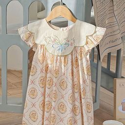 LULU & SKY Girls Printed Cotton A-Line Dress-image-41
