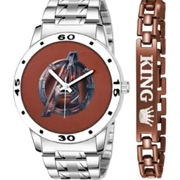 Miss Perfect Men Set of 2 Round Dial Watch Gift Set-picture-49