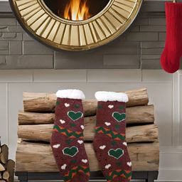 Butterthief Unisex Kids Patterned Sherpa Socks-17