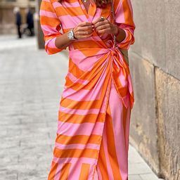 bebe Women Colourblocked Striped Embellished Shirt Midi Dress-image-43