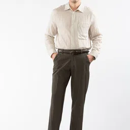 LOVE PANGOLIN Men Straight Fit Easy Wash Trousers-picture-22
