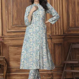 moda rapido Ethnic Motifs Printed V-Neck Tunic With Palazzo-picture-2