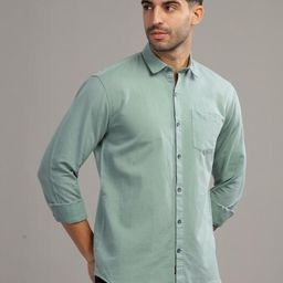 ISUEL FAB Metallic Cotton Spread Collar Striped Shirts-image-84