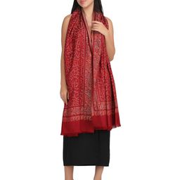 Stole & Yarn Unisex Paisley Woven Design Stole-image-26