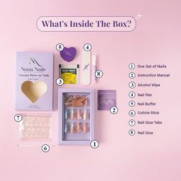GLOW CUPID Set Of 25 Reusable Press On Nails Kit - Purple Reverie image 3