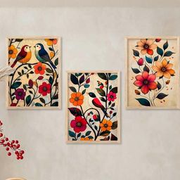 Floral Wall Art With Frame Home Decor Wall Painting For Living Room Office Bedroom-image-58