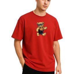 Billion Men Printed Drop-Shoulder Sleeves Pure Cotton T-shirt-image-58