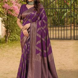Moda Rapido Purple Silk Cotton Woven Design Sarees-picture-6