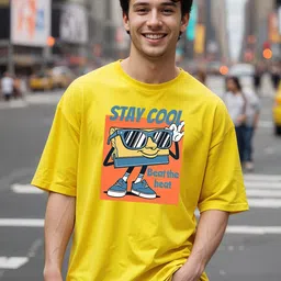 SMARTEES Men Graphic Printed Oversized Cotton T-shirt-picture-13