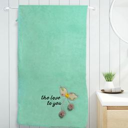 Myntra Elegant Homes Green Cotton 420 GSM Bath Towel-image-63