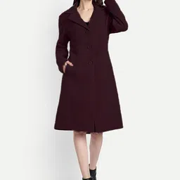 BAESD Women Spread Collar Single-Breasted Overcoat-34