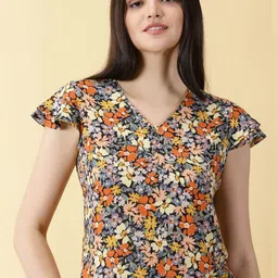 PURPLE FLAUNT Floral Print Top-picture-22