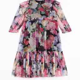 Allen Solly Junior Girls Floral Printed A-Line Dress-33