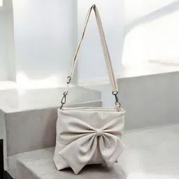 DAISY STAR Faux Leather Shoulder Bag With Bow Detail-12