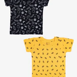 Bodycare Boys Pack Of 2 Conversational Printed Round Neck Cotton T-shirts-image-133