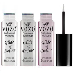 VOZO Set Of 3 Glide & Define Infusion Essential Liquid Eyeliner- 5ml Each- Shade- 01-03-11-44