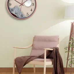 OLIVE TREE Copper-Toned & White Printed Contemporary Wall Clock-18