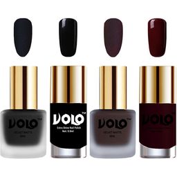 VOLO Set Of 4 Velvet Matte & Extra Shine Nail Polish - 8 ml Each Shade - 05 - 29 - 3 - 44-19