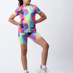UMILDO Girls Printed T-shirt with Shorts-image-18