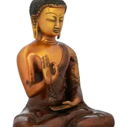 Exotic India Brown Buddha Figurine Showpiece-image-60
