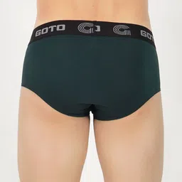 GOTO Mid-Rise Hipster Briefs COTTON BLENDED BRIEF OUTER ELASTIC GREEN image 4