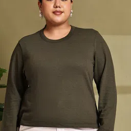 A AND K Plus Size Women Pure Cotton Sweatshirt-picture-24