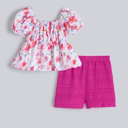 hopscotch 2-Pc Floral Blouse & Shorts-picture-24