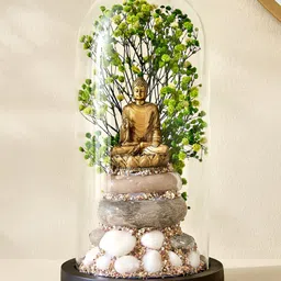 Home Centre Haven Gold-Toned Buddha Figurine Showpiece-picture-30