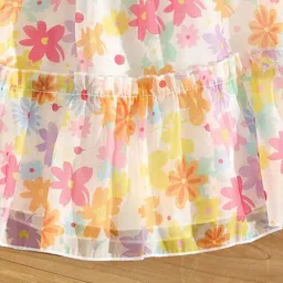 THOILLLING Kids-Girls Multi Georgette Printed Fit and Flare Dress-picture-40