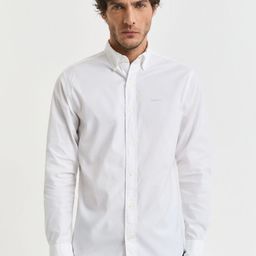 GANT Men Solid Button-Down Collar Cotton Casual Shirt-picture-45