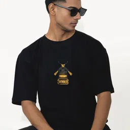 TheBTclub Men Printed Drop-Shoulder Sleeves T-shirt-12