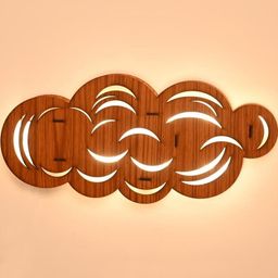 SOMIL Brown Wood Abstract Shaped Wall Lamp-image-44