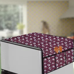 The Furnishing Tree Magenta Plastic Refrigerator Cover-picture-42