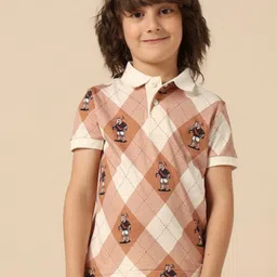 u.s. polo assn. kids Uspa Kids Boys Graphic Checked Regular Fit Polo Cotton T-shirt-picture-2