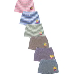 Red Rose Pack Of 6 Striped Boy Shorts Briefs-picture-11