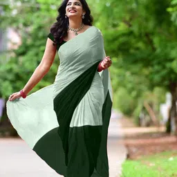 Mitera Colourblocked Poly Chiffon Saree-image-55