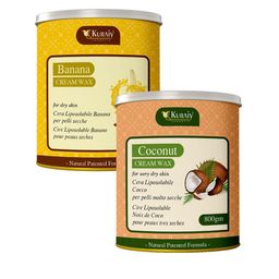 KURAIY Set Of 2 Banana & Coconut Cream Wax For Smooth Hair Removal - 800 g Each-63
