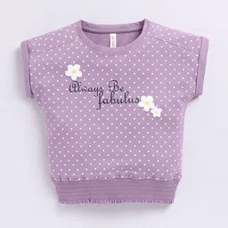 Ginie Polka Dot Print Cotton Blouson Top-image-60
