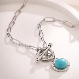 French Accent Men Silver-Plated Chain-7